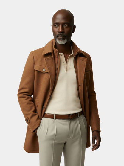 Cappotto Essenziale in Mistura di Lana - Viretti