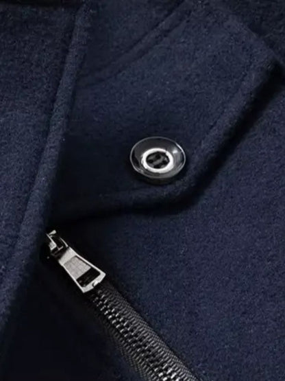 Abrigo aristocrático de lana negra - Vireti