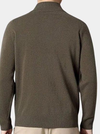 Maglione in Cashmere con Zip e Collo Alto - Viretti