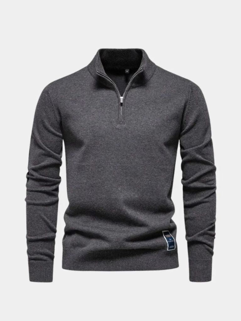 Maglione Essential a Mezzo Zip - Viretti