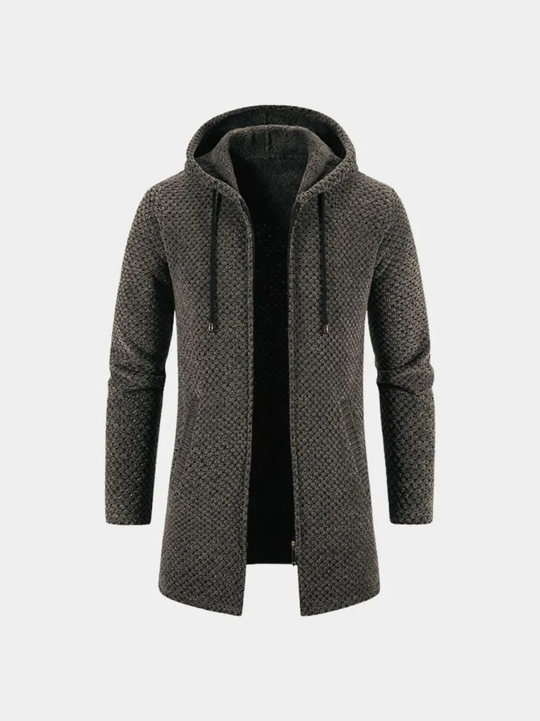 Cappotto Invernale A Maglia Con Cappuccio Lugano - Viretti