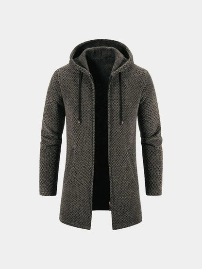 Cappotto Invernale A Maglia Con Cappuccio Lugano - Viretti