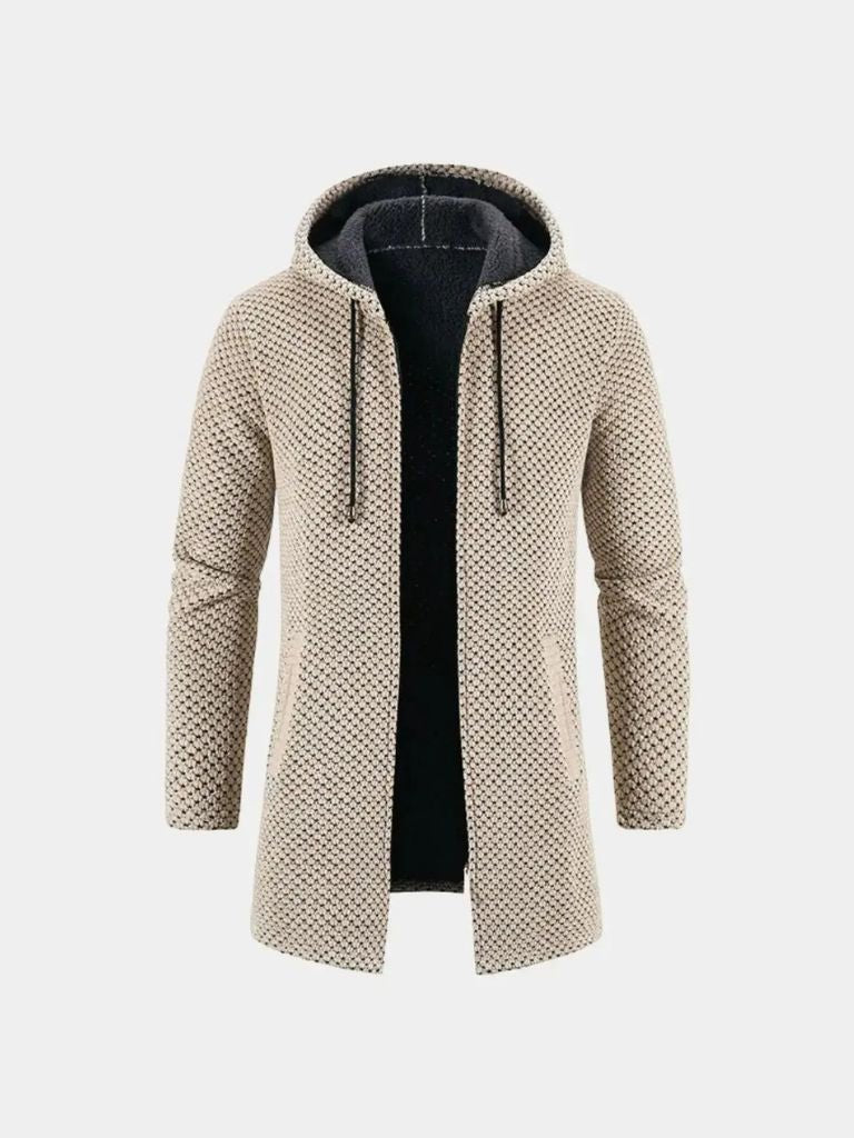 Cappotto Invernale A Maglia Con Cappuccio Lugano - Viretti